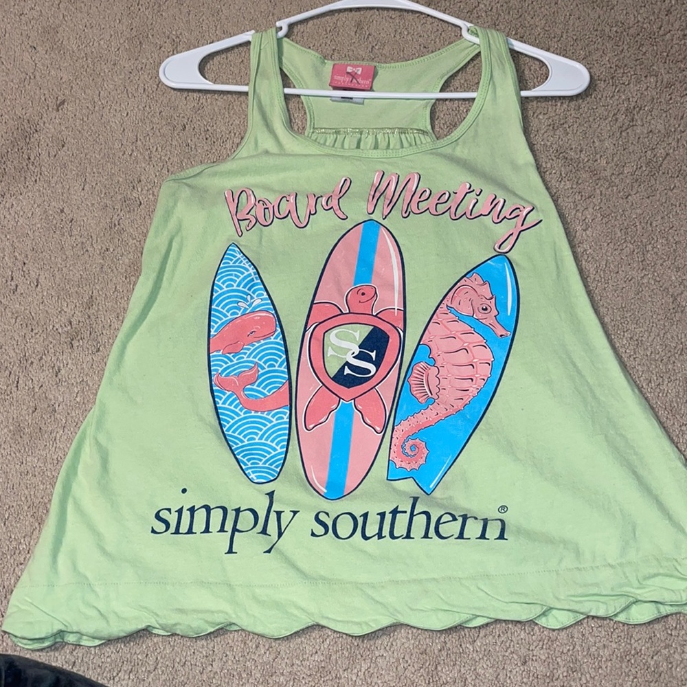 Green tank top